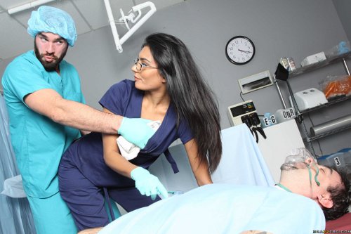 Charles Dera cops a feel of Shazia Sahari's tits