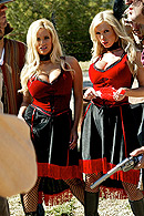 Shyla and Nikki watch the gunfight